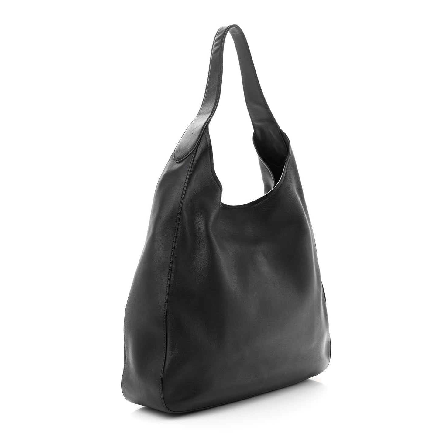 Vitello Corsica Pocket Hobo Bag Black