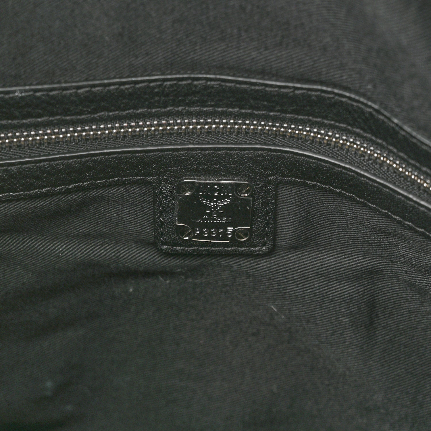 MCM Calfskin Ottomar Monogram Large Klara Hobo Black Red 6 of 12
