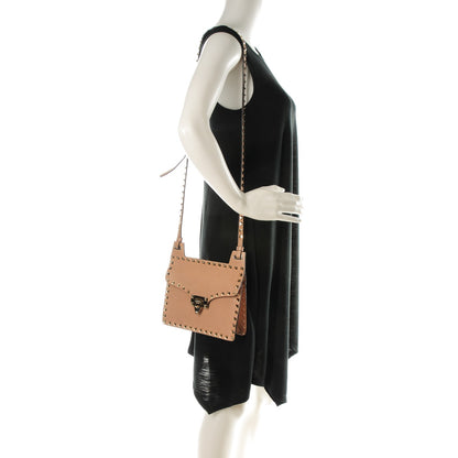 Valentino Garavani Pebbled Calfskin Rockstud Crossbody Messenger Bag Skin Sorbet 2 of 7