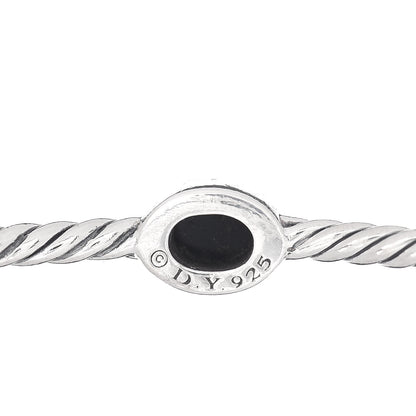 David Yurman Sterling Silver Black Onyx Color Classics 4 Station Bangle Bracelet 4 of 4