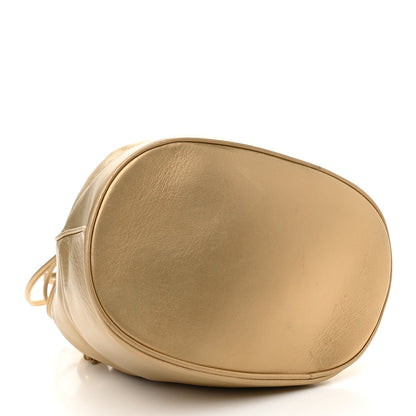 Chanel Metallic Lambskin CC Drawstring Shoulder Bag Gold 5 of 11