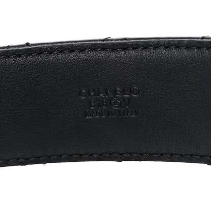Chanel Calfskin Quilted CC Chain Belt 85 Black 5 of 7