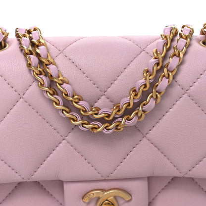 Chanel Lambskin Quilted Pearl Small Flap Lilac 8 of 10