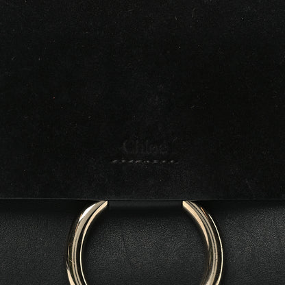 Chloe Suede Calfskin Small Faye Shoulder Bag Black 8 of 13