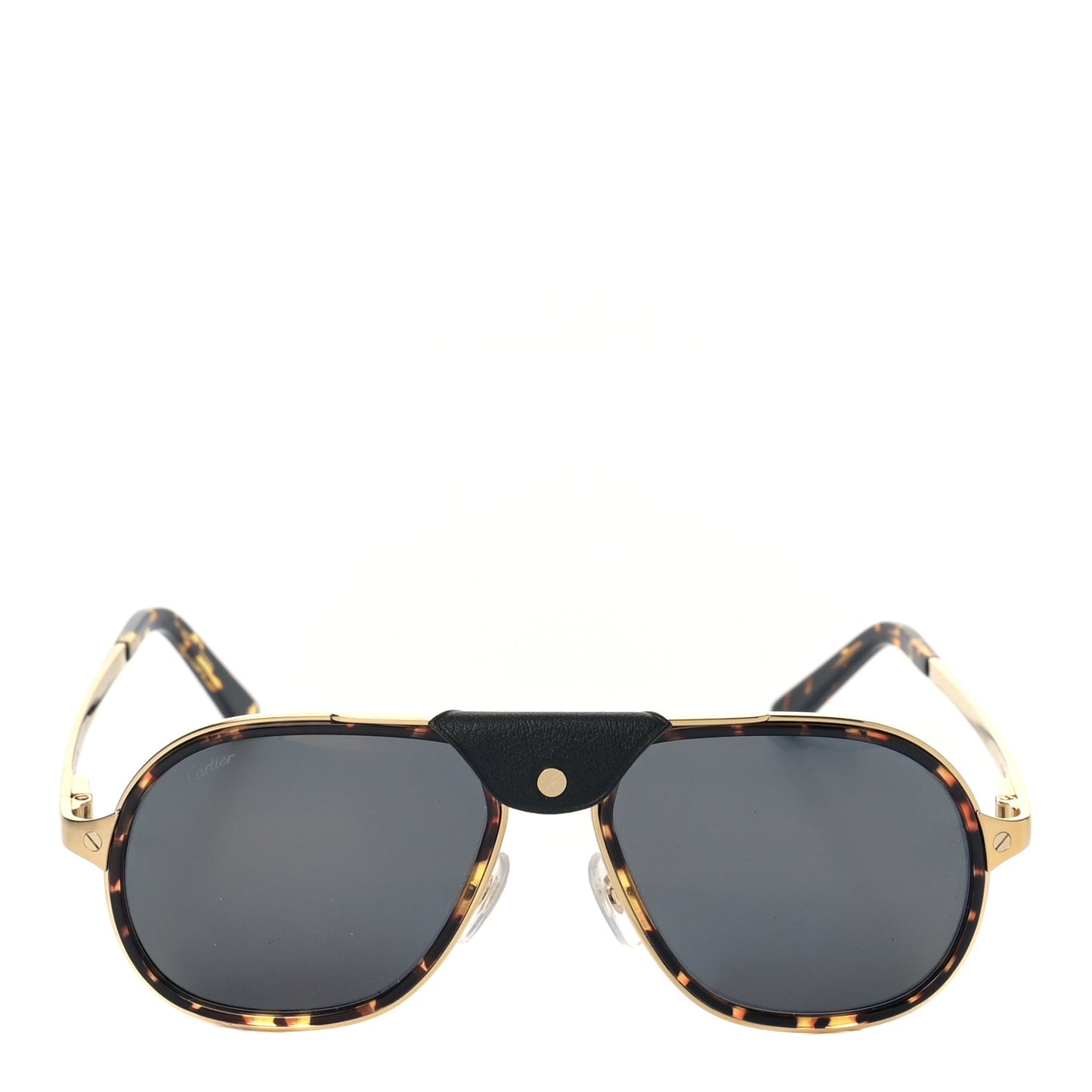 Santos de Cartier Sunglasses Havana Gold Grey