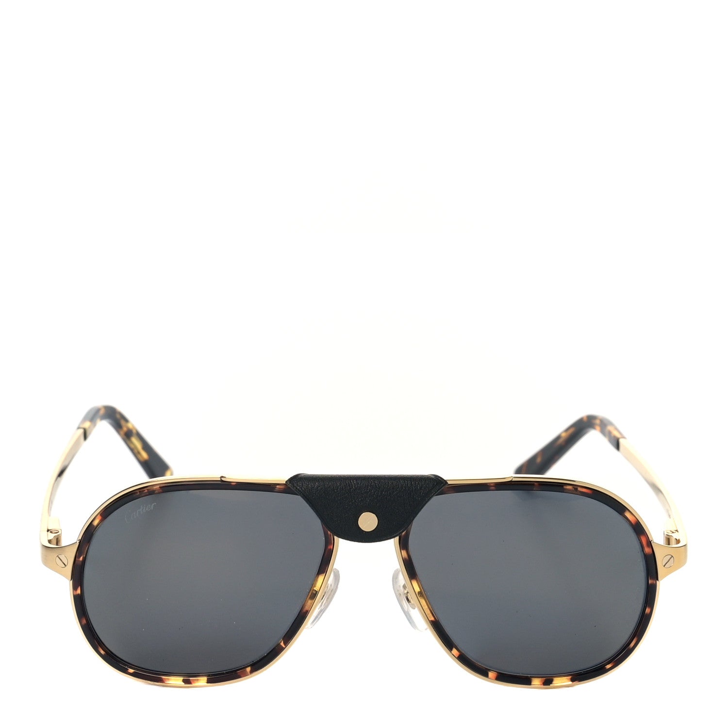 Cartier Santos de Cartier Sunglasses Havana Gold Grey 6 of 7