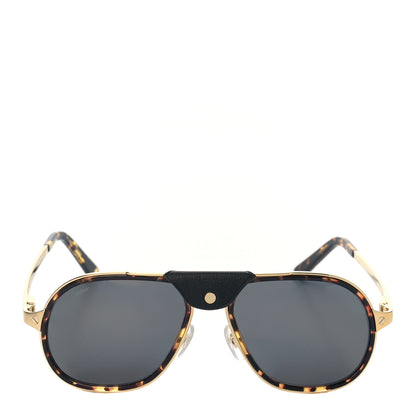 Cartier Santos de Cartier Sunglasses Havana Gold Grey 6 of 7