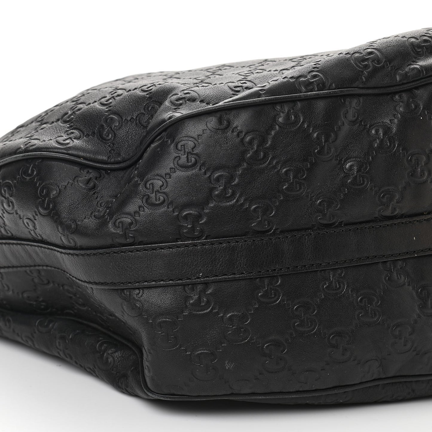 Guccissima Large GG Twins Hobo Black