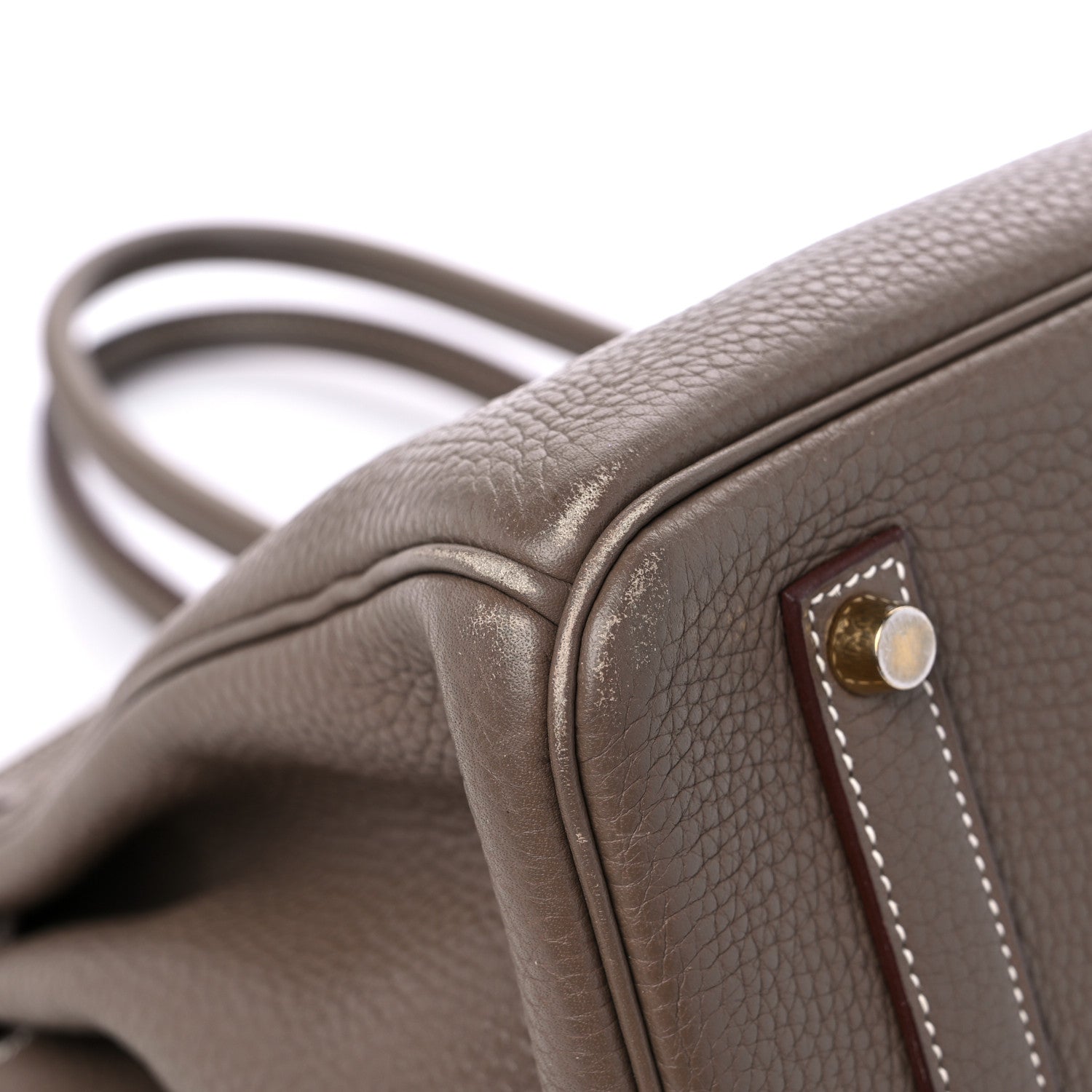 Hermes Taurillon Clemence Birkin 35 Etoupe 7 of 17