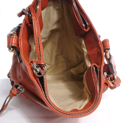 Chloe Leather Large Paddington Shoulder Bag Orange 5 of 6