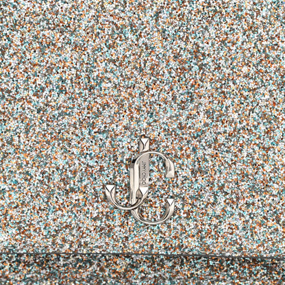 Jimmy Choo Glitter Palace Wallet On Chain Silver Multicolor 7 of 10