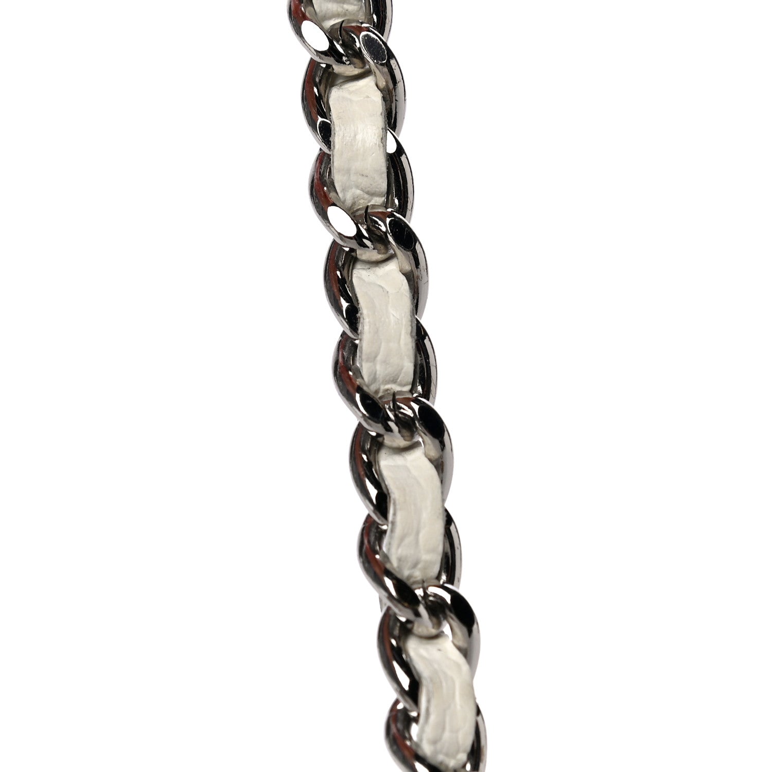Chanel Caviar Perforated Pulley Shoulder Bag White 17 of 18