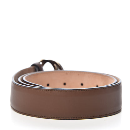 Gucci Calfskin Interlocking G 37mm Belt 80 32 Nut Brown 3 of 9