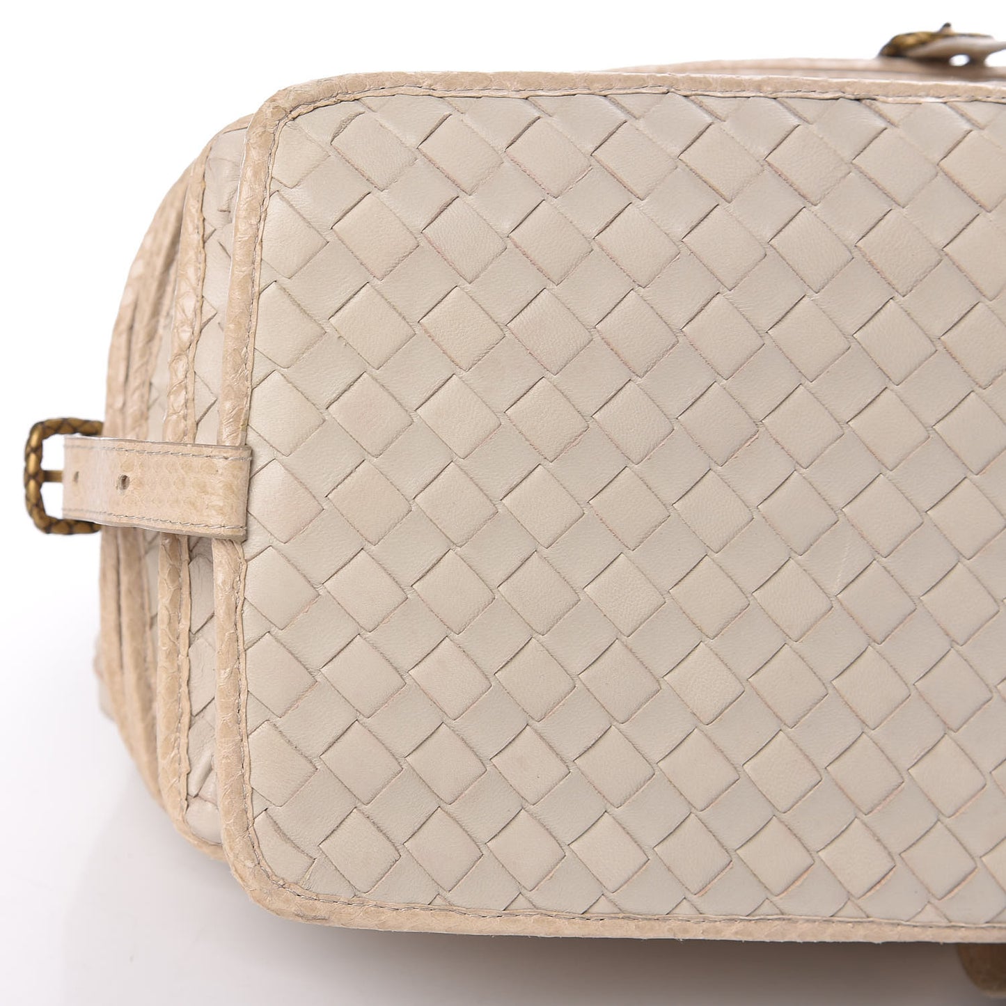 Nappa Intrecciato Ayers Frame Bag Cream