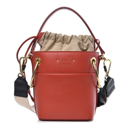 Chloe Smooth Calfskin Mini Roy Bucket Bag Earthy Red 1 of 10