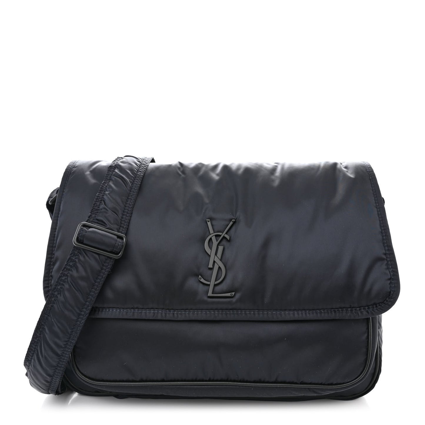 Nylon Niki Messenger Dark Blueberry Black
