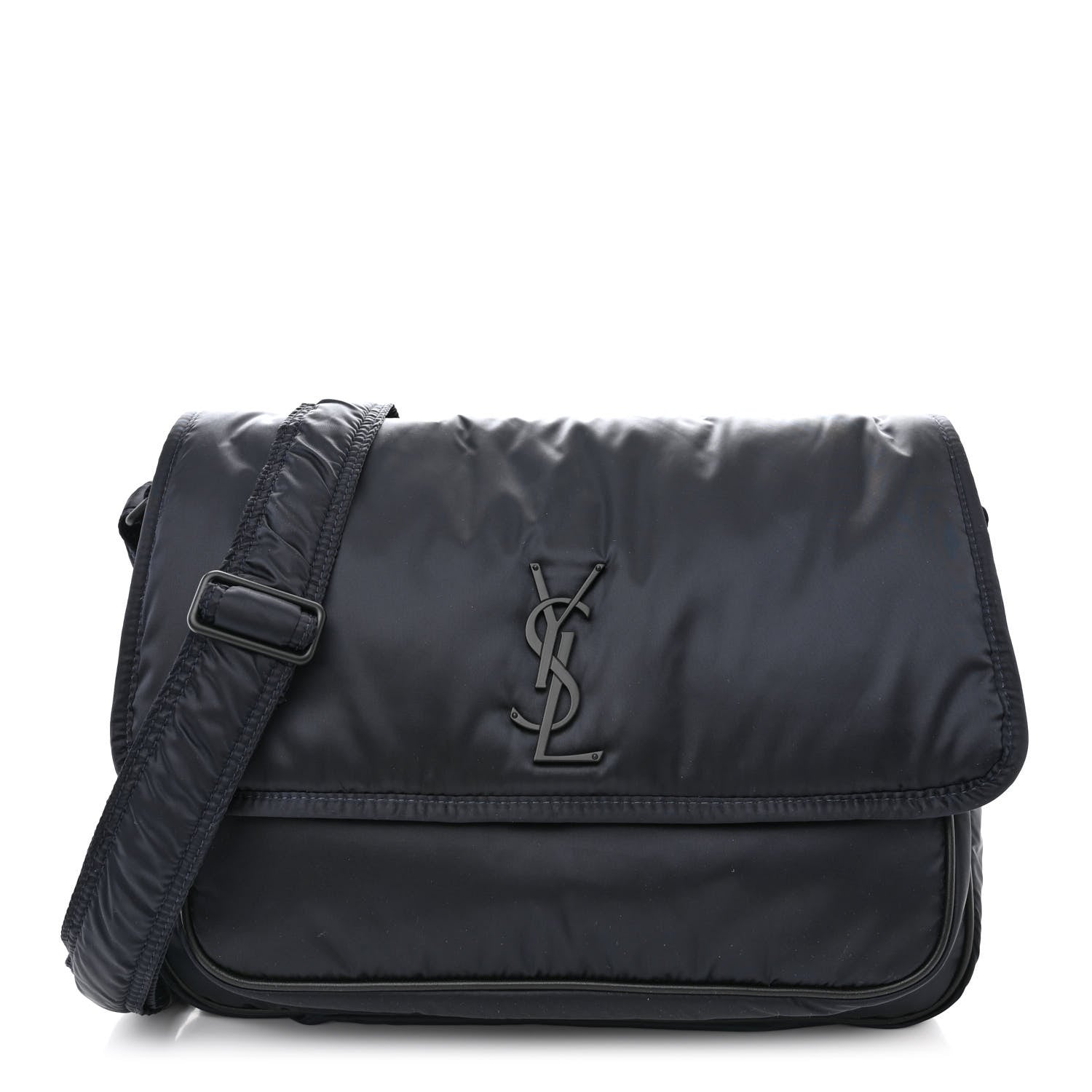 Saint Laurent Nylon Niki Messenger Dark Blueberry Black 1 of 10