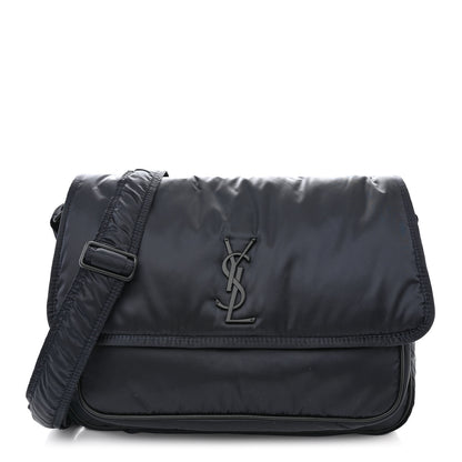 Saint Laurent Nylon Niki Messenger Dark Blueberry Black 1 of 10