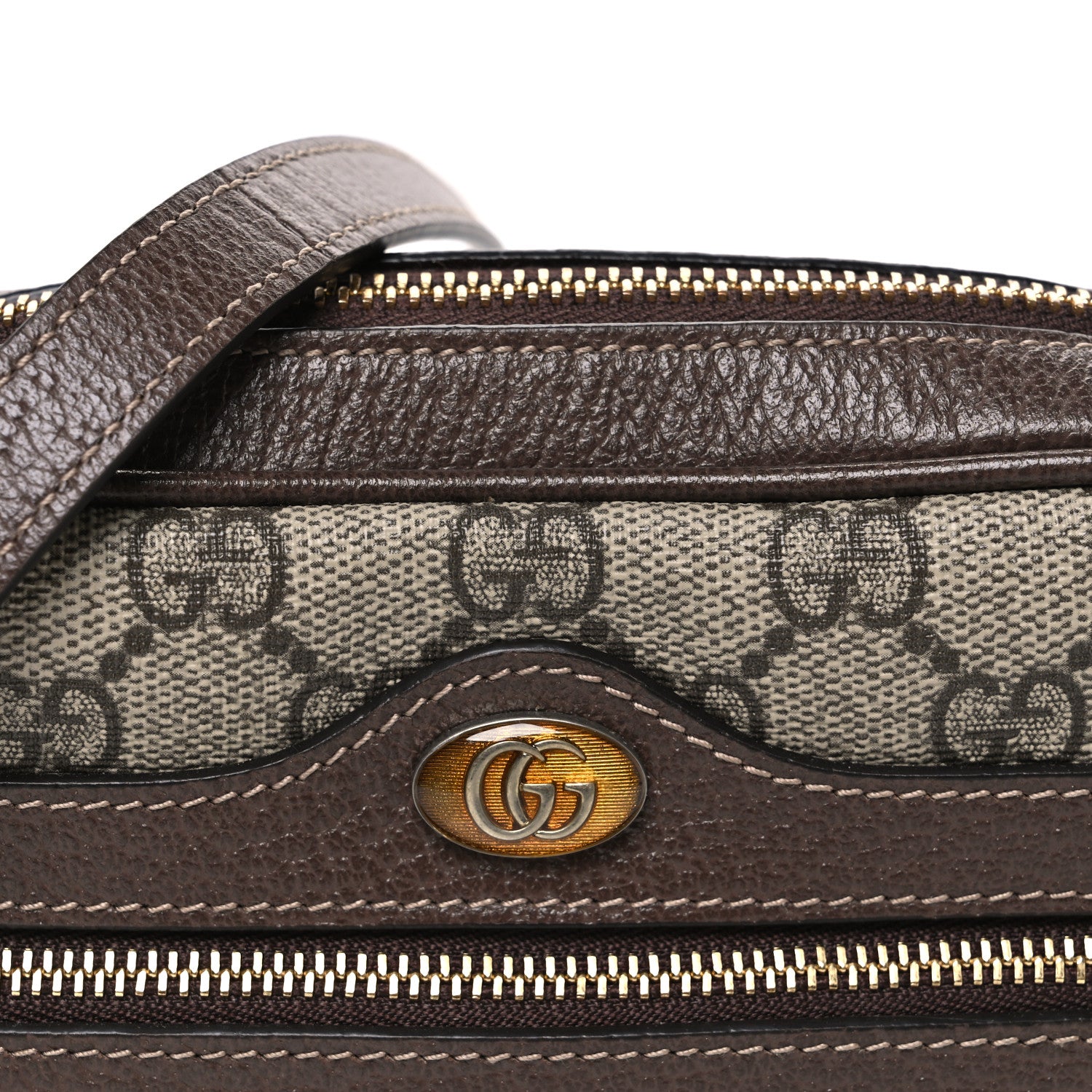 Gucci GG Supreme Monogram Web Mini Ophidia Shoulder Bag Brown 7 of 10