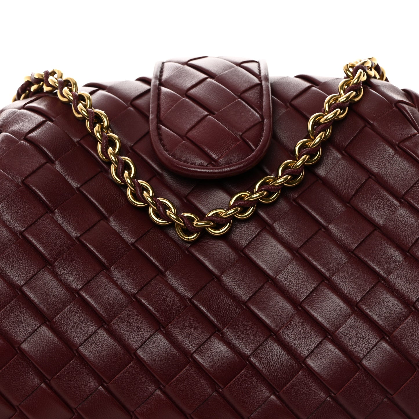Nappa Intrecciato Teen The Lauren 1980 Clutch With Chain Barolo