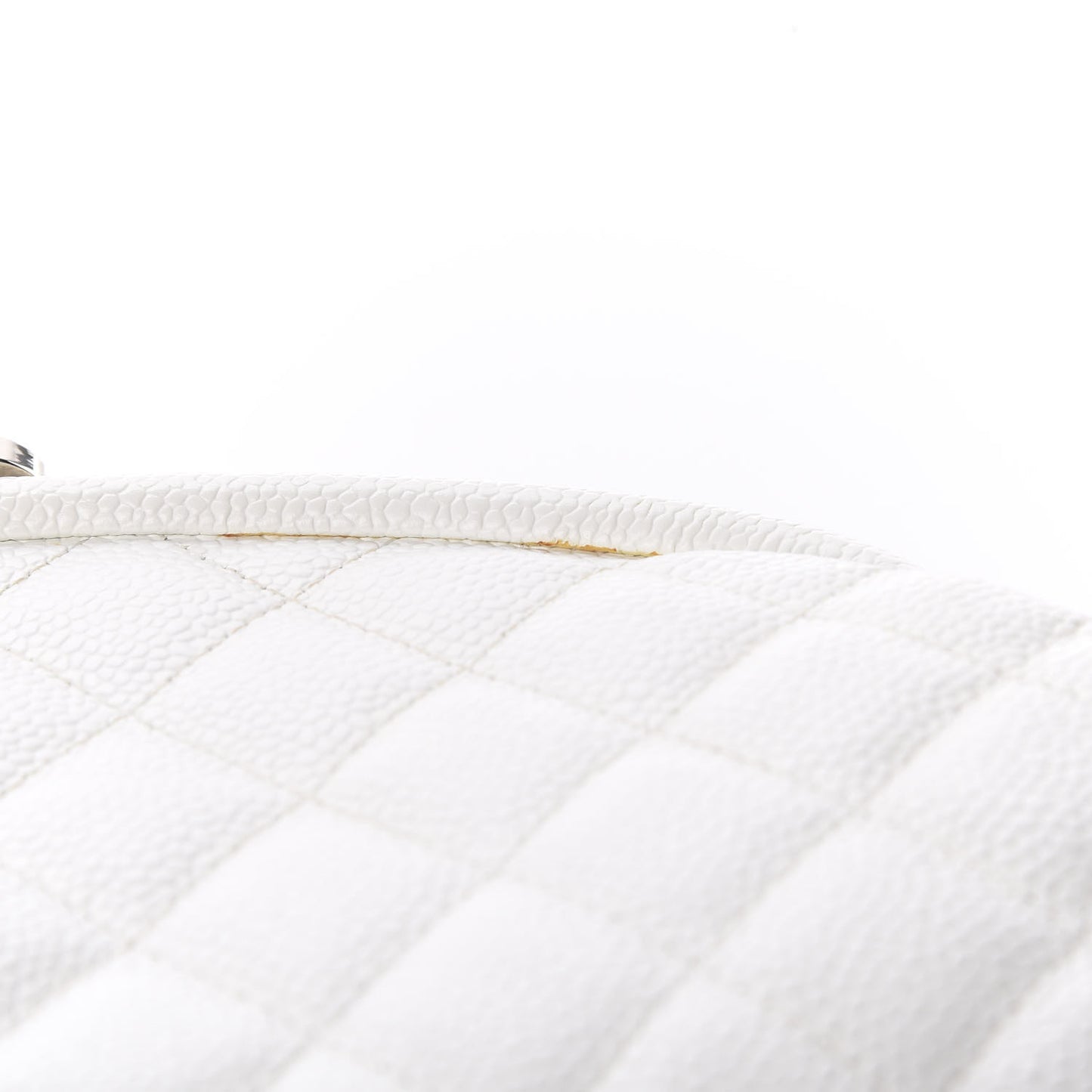 Caviar Quilted Timeless Clutch White