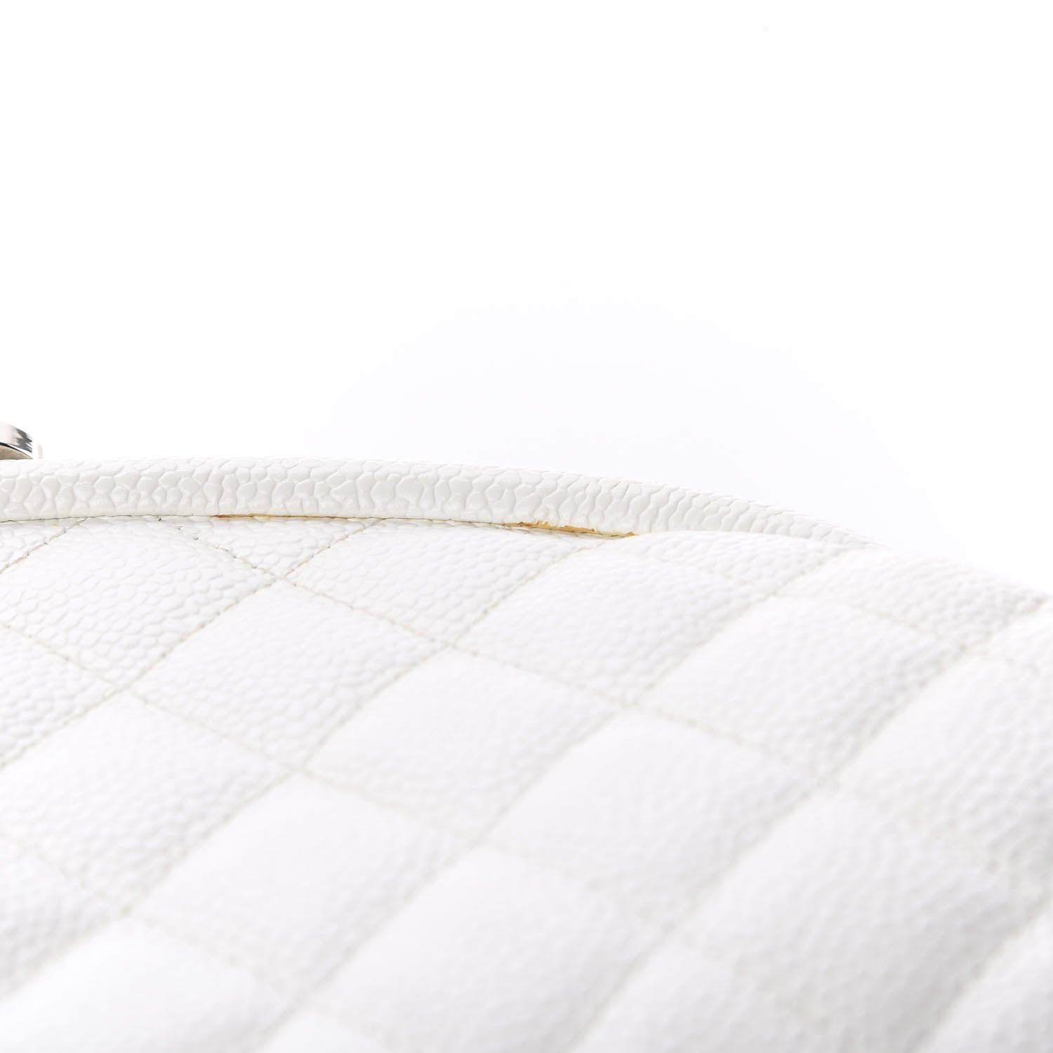 Chanel Caviar Quilted Timeless Clutch White 9 of 10