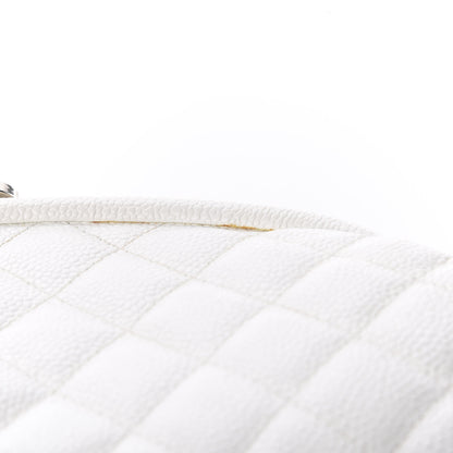 Chanel Caviar Quilted Timeless Clutch White 9 of 10