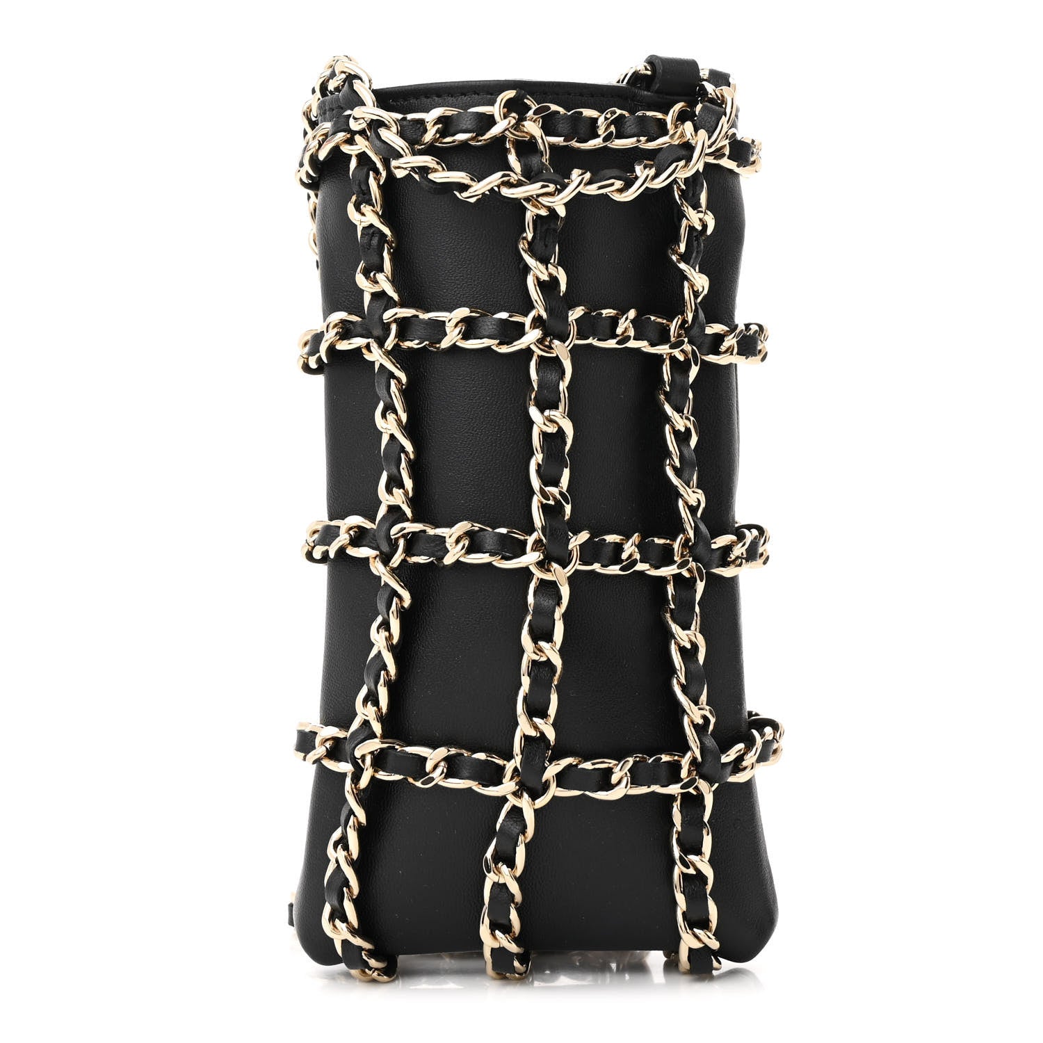 Chanel Lambskin Tech Me Out Clutch With Chain Black 1 of 12