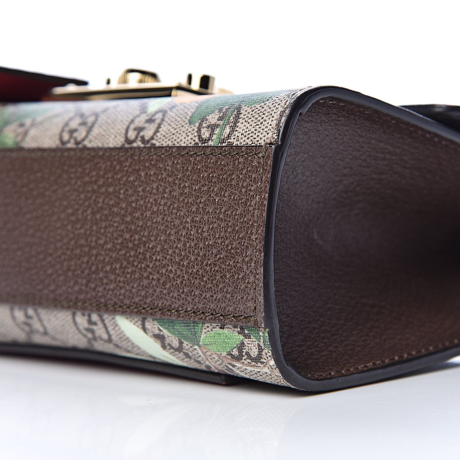 Gucci GG Supreme Monogram Tian Small Padlock Shoulder Bag Beige Multicolor New Acero 10 of 10