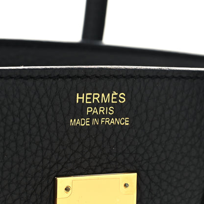 Hermes Taurillon Clemence Birkin 35 Black 6 of 13