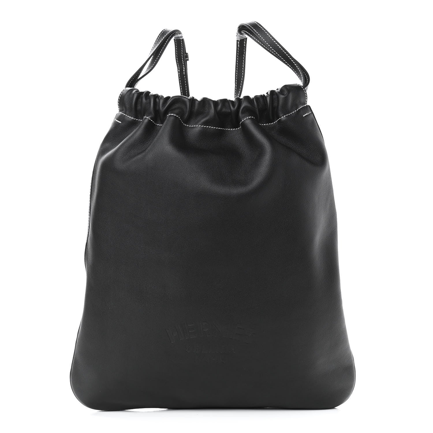 Hermes Cheri Calfskin Bridado Backpack Black 2 of 11