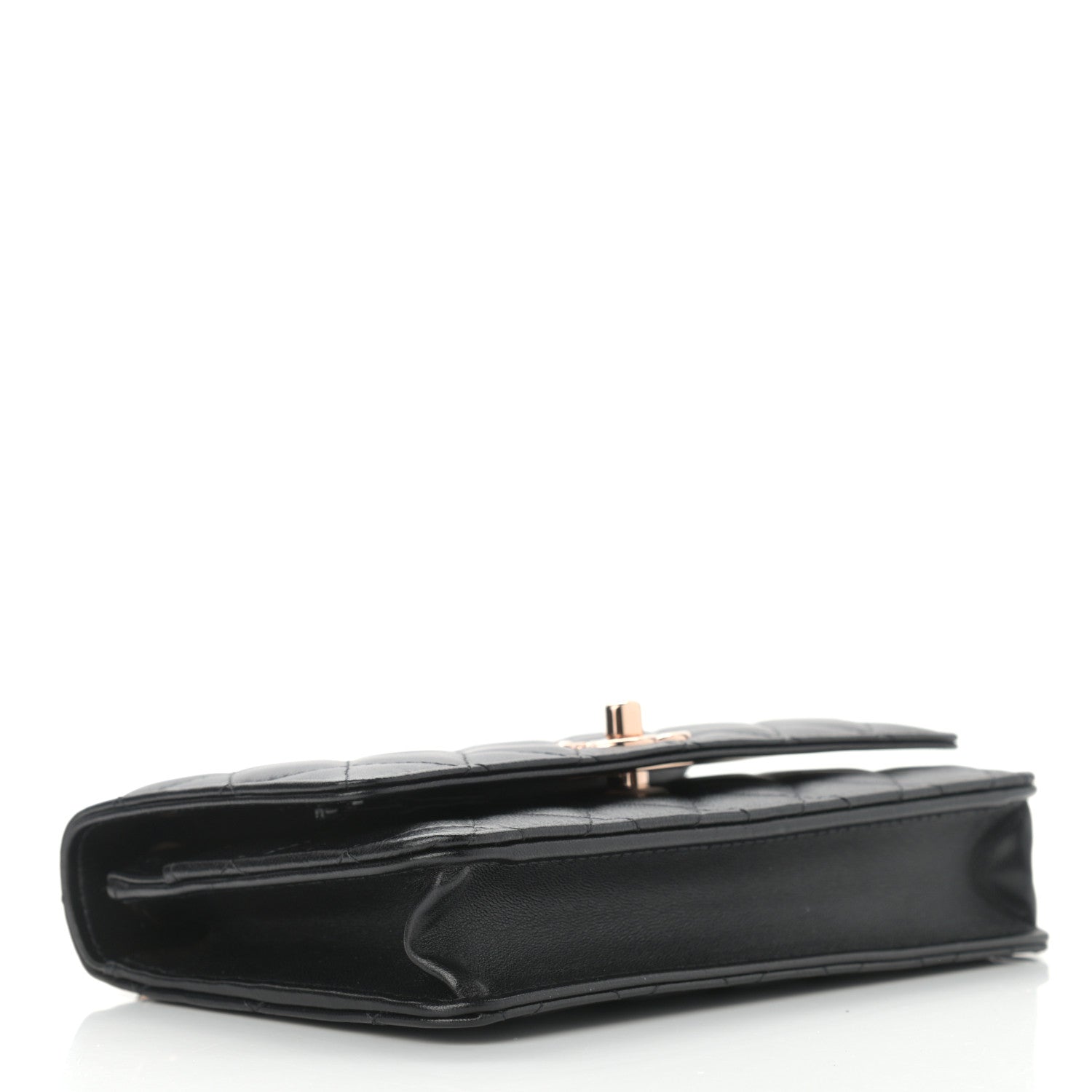 Chanel Lambskin Quilted Trendy CC Wallet On Chain WOC Black 4 of 12