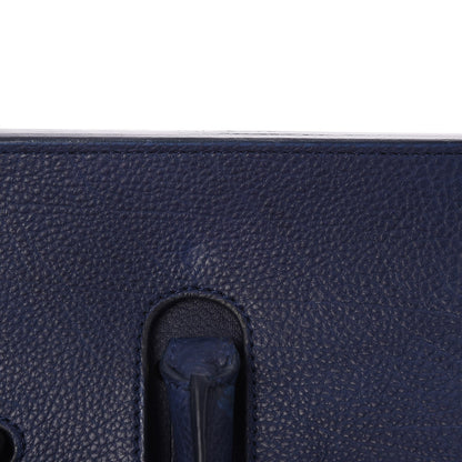 Balenciaga Grained Calfskin M Tube Round Tote Bleu Nautique 8 of 9