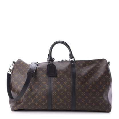 Louis Vuitton Monogram Macassar Keepall Bandouliere 55 1 of 9