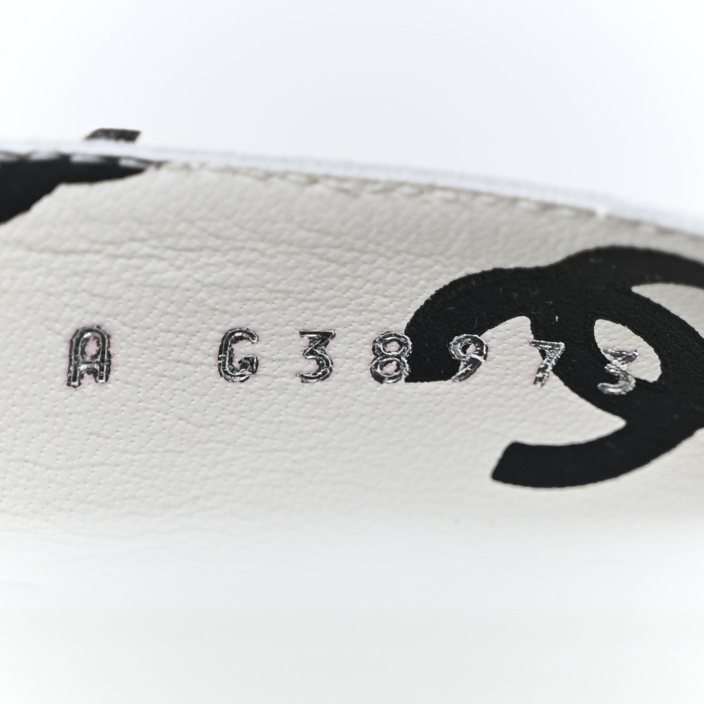 Printed Lambskin Coco Beach Sandals 38 White Black
