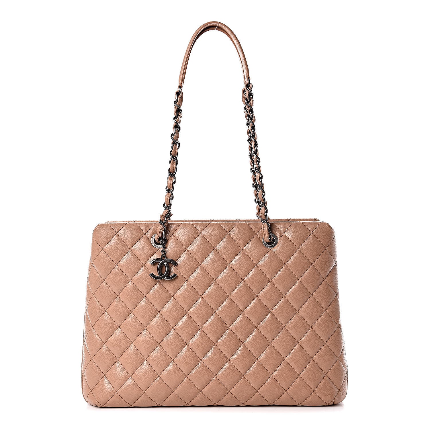 Chanel Caviar Quilted Large City Shopping Tote Beige 1 of 14