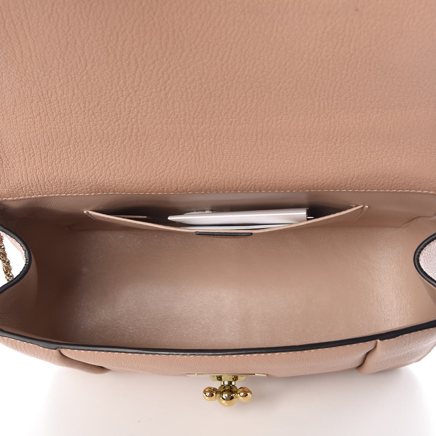 Goatskin Medium Elsie Shoulder Bag Biscotti Beige