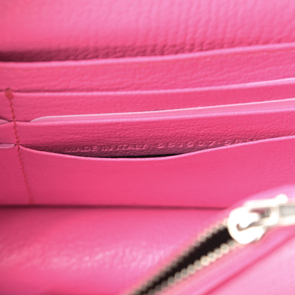 Balenciaga Shiny Goatskin Logo Embossed BB Wallet On Chain Acid Pink 7 of 11