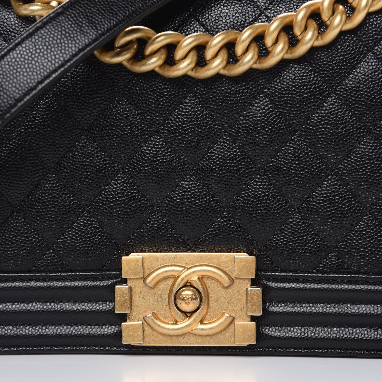 Chanel Caviar Quilted Medium Boy Flap Black 10 of 15