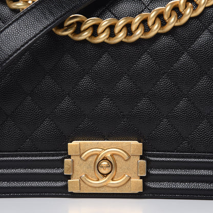 Chanel Caviar Quilted Medium Boy Flap Black 10 of 15