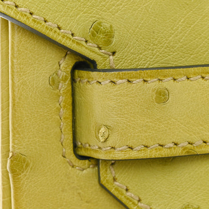Hermes Ostrich Birkin 30 Vert Anis 16 of 16