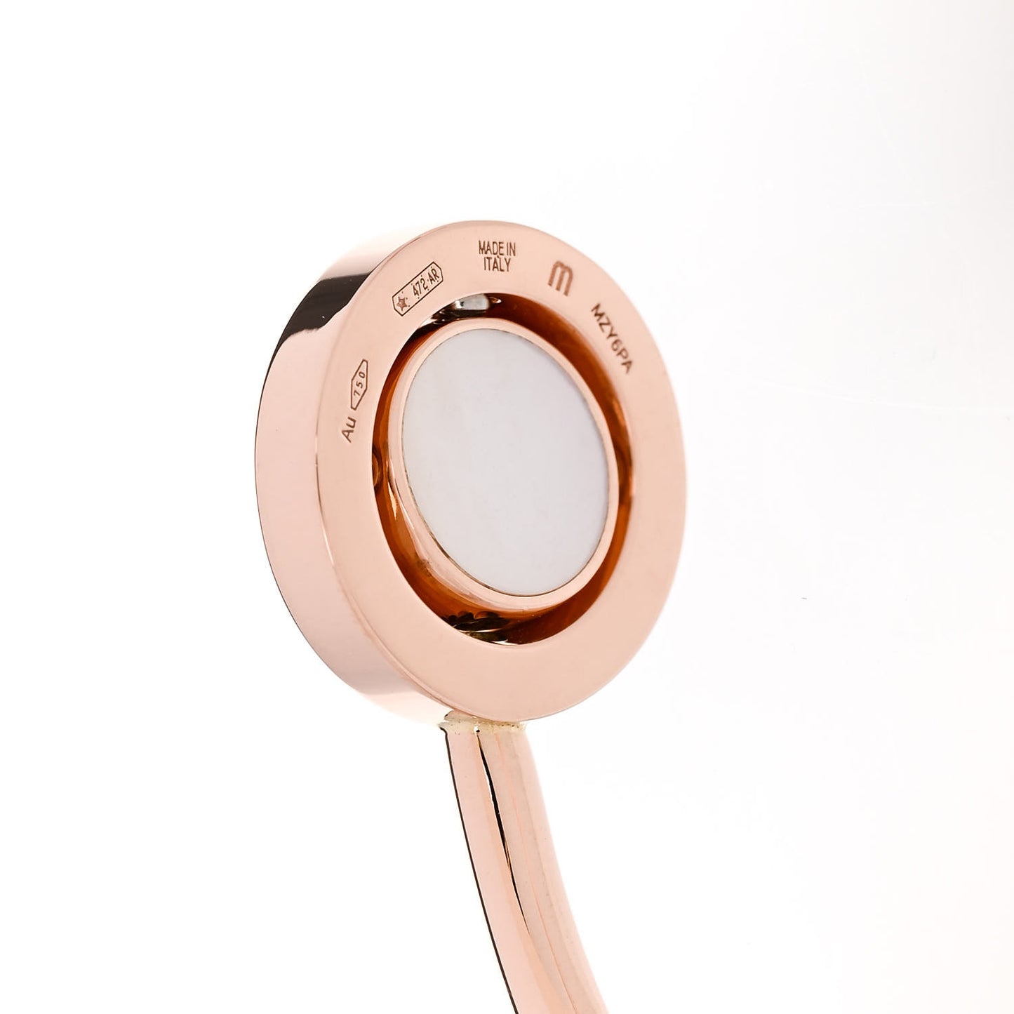 18K Rose Gold Mother of Pearl Carnelian BVLGARI BVLGARI Flip Cuff Bracelet M
