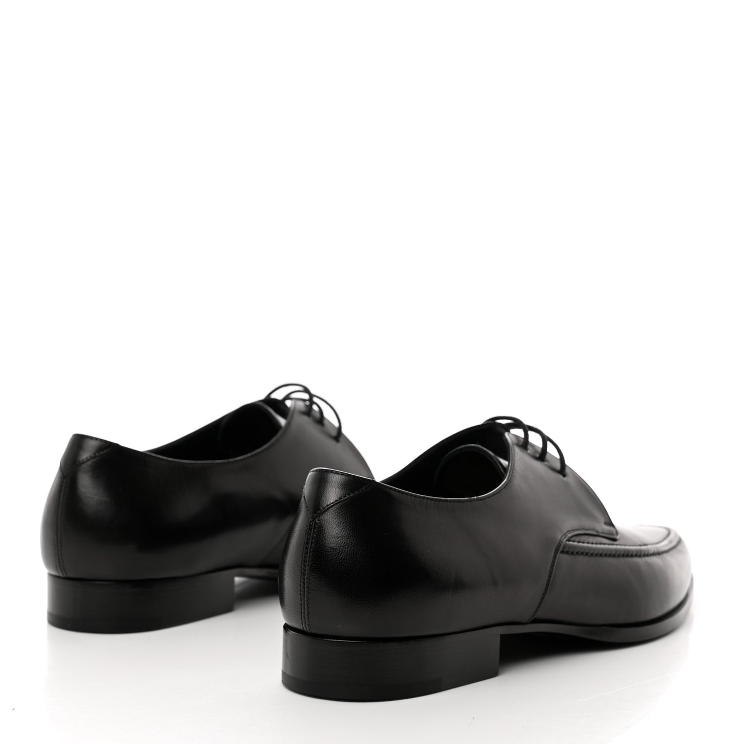 Calfskin Lace Up Derby Shoes 39 Black