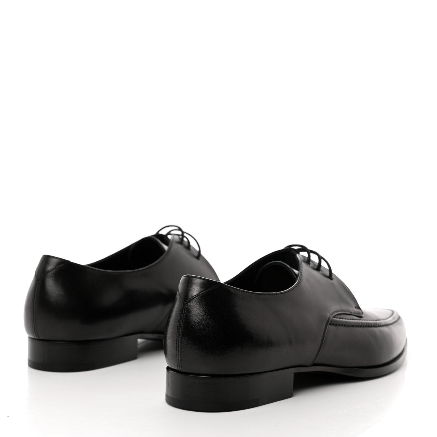 Saint Laurent Calfskin Lace Up Derby Shoes 39 Black 4 of 9