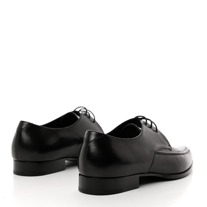 Saint Laurent Calfskin Lace Up Derby Shoes 39 Black 4 of 9