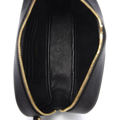 Saint Laurent Grain De Poudre Matelasse Monogram Mini Lou Camera Bag Black 5 of 9