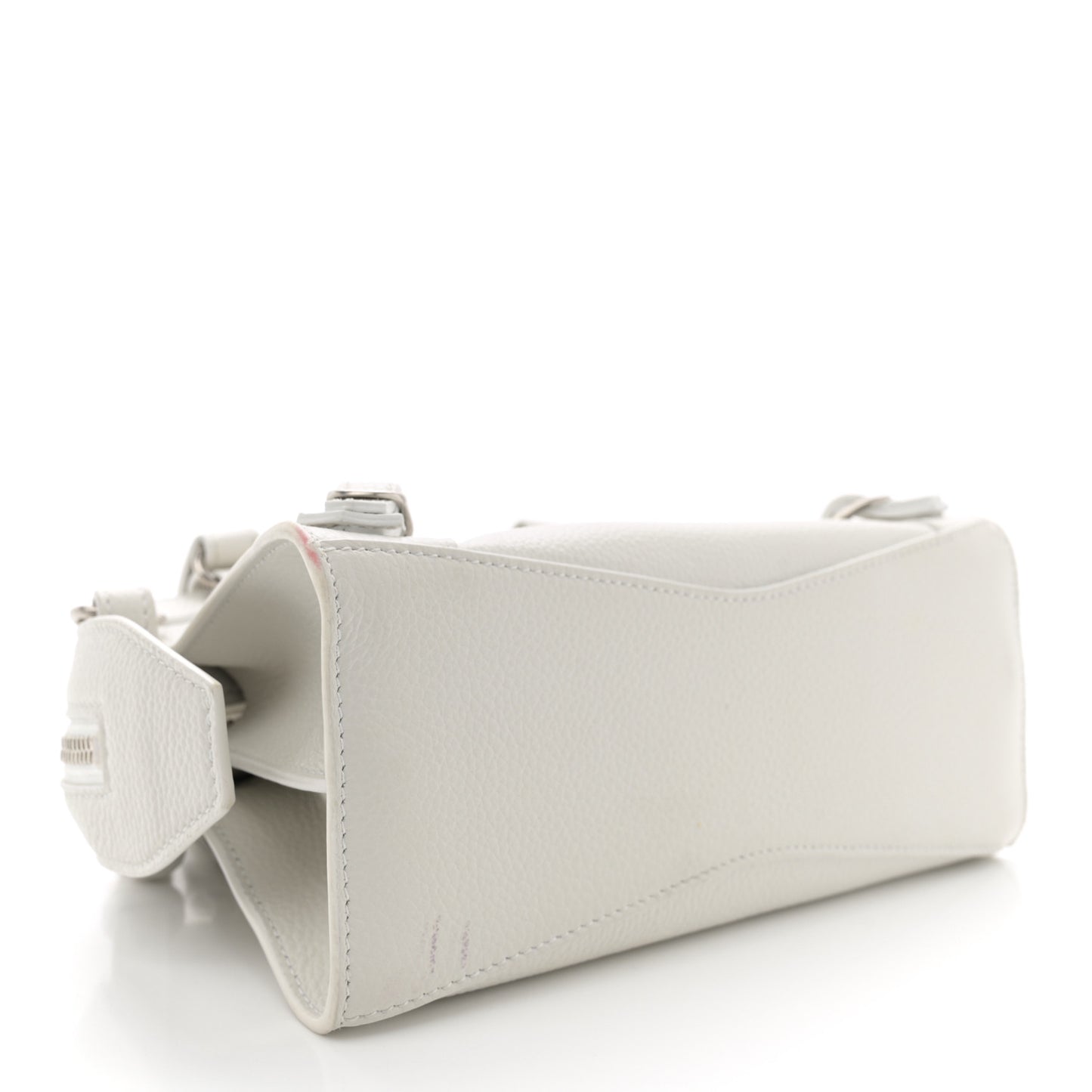 Grained Calfskin Neo Classic Silver Hardware Mini City White