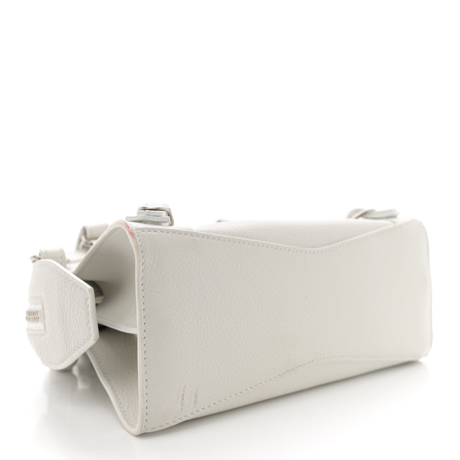 Balenciaga Grained Calfskin Neo Classic Silver Hardware Mini City White 4 of 15