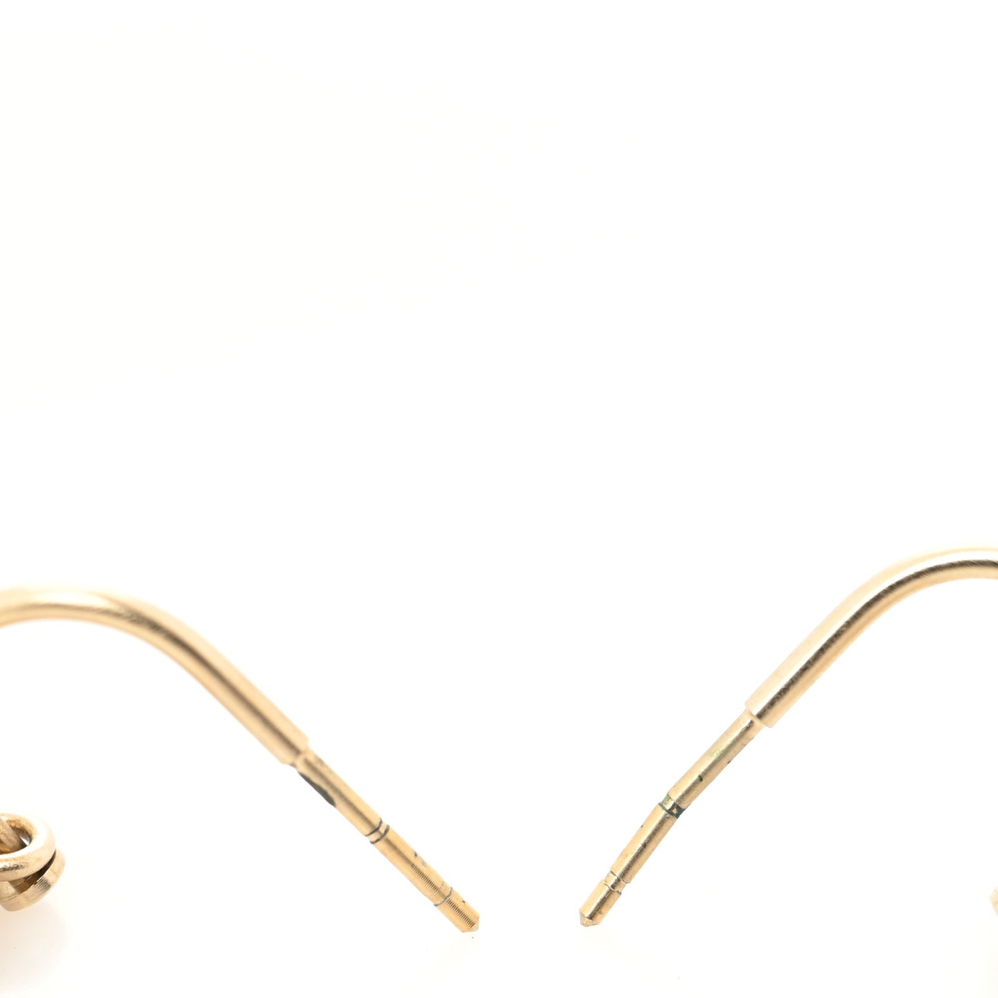 Crystal Pearl Caviar CC Drop Earrings Gold