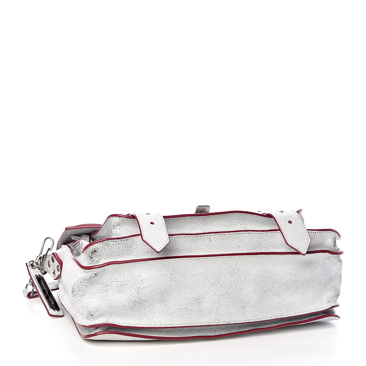 Proenza Schouler Crackle Calfskin PS1 Medium Satchel White 4 of 11